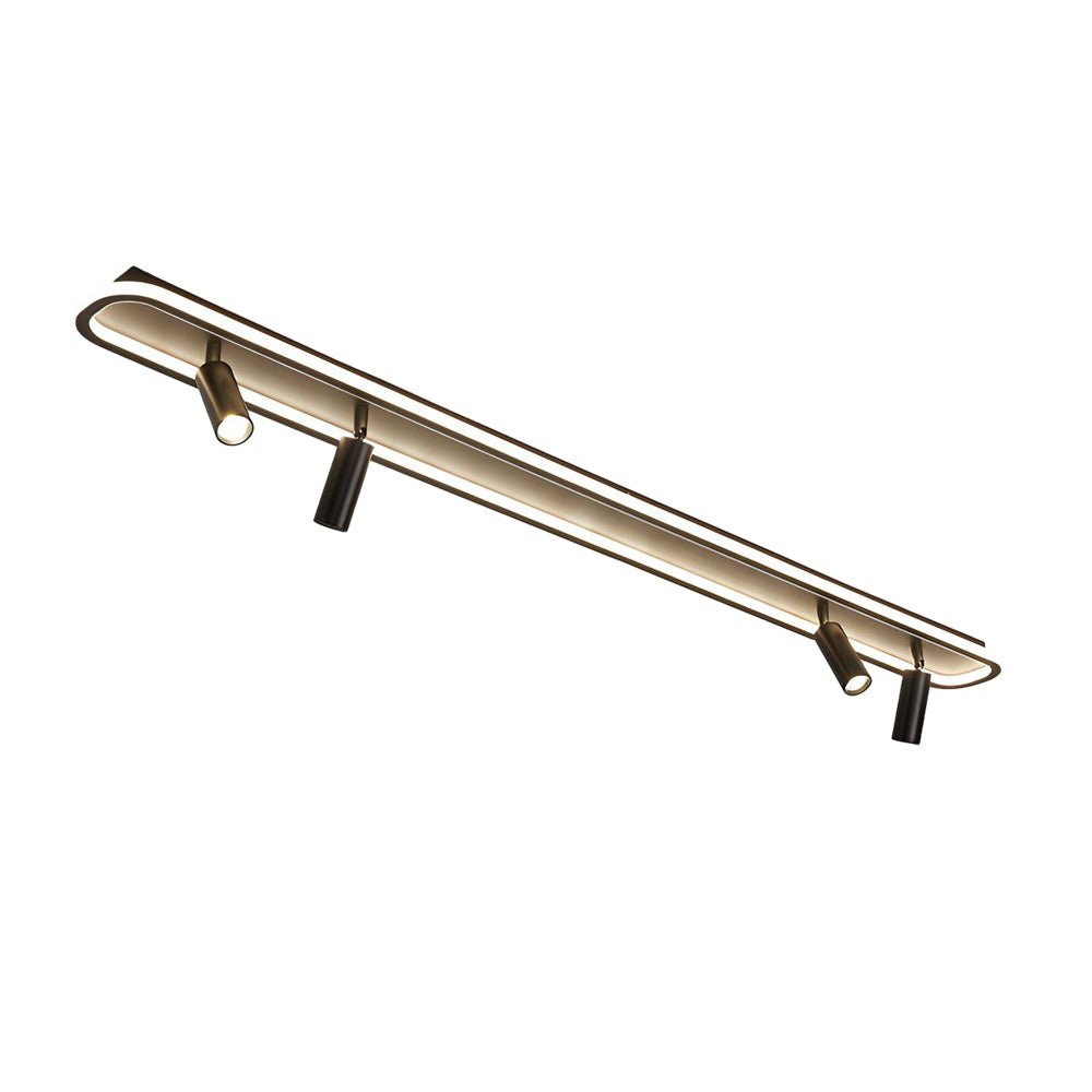Long Rectangular LED 3-Step Dimming Ceiling Light with Spotlight