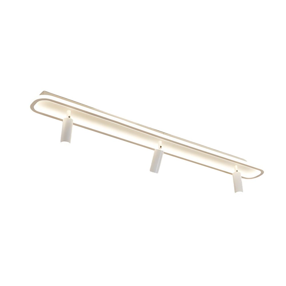 Long Rectangular LED 3-Step Dimming Ceiling Light with Spotlight