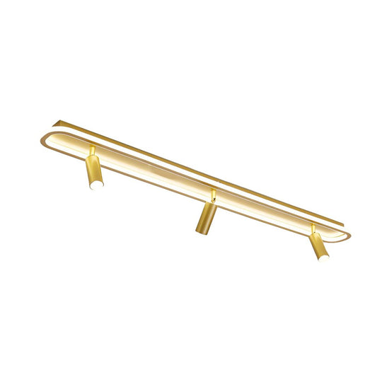 Long Rectangular LED 3-Step Dimming Ceiling Light with Spotlight
