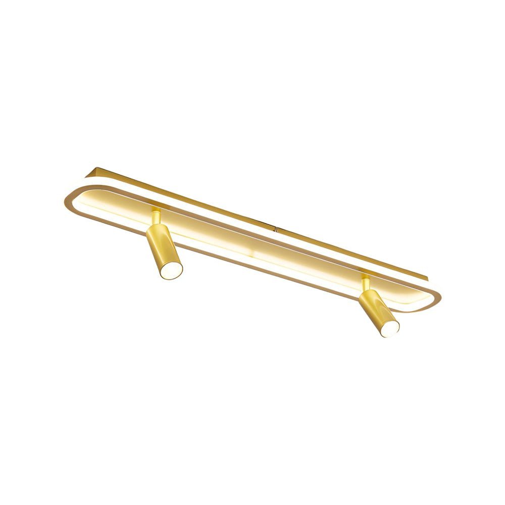 Long Rectangular LED 3-Step Dimming Ceiling Light with Spotlight