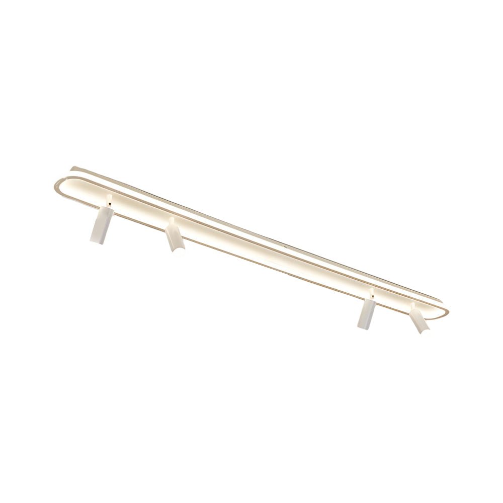 Long Rectangular LED 3-Step Dimming Ceiling Light with Spotlight