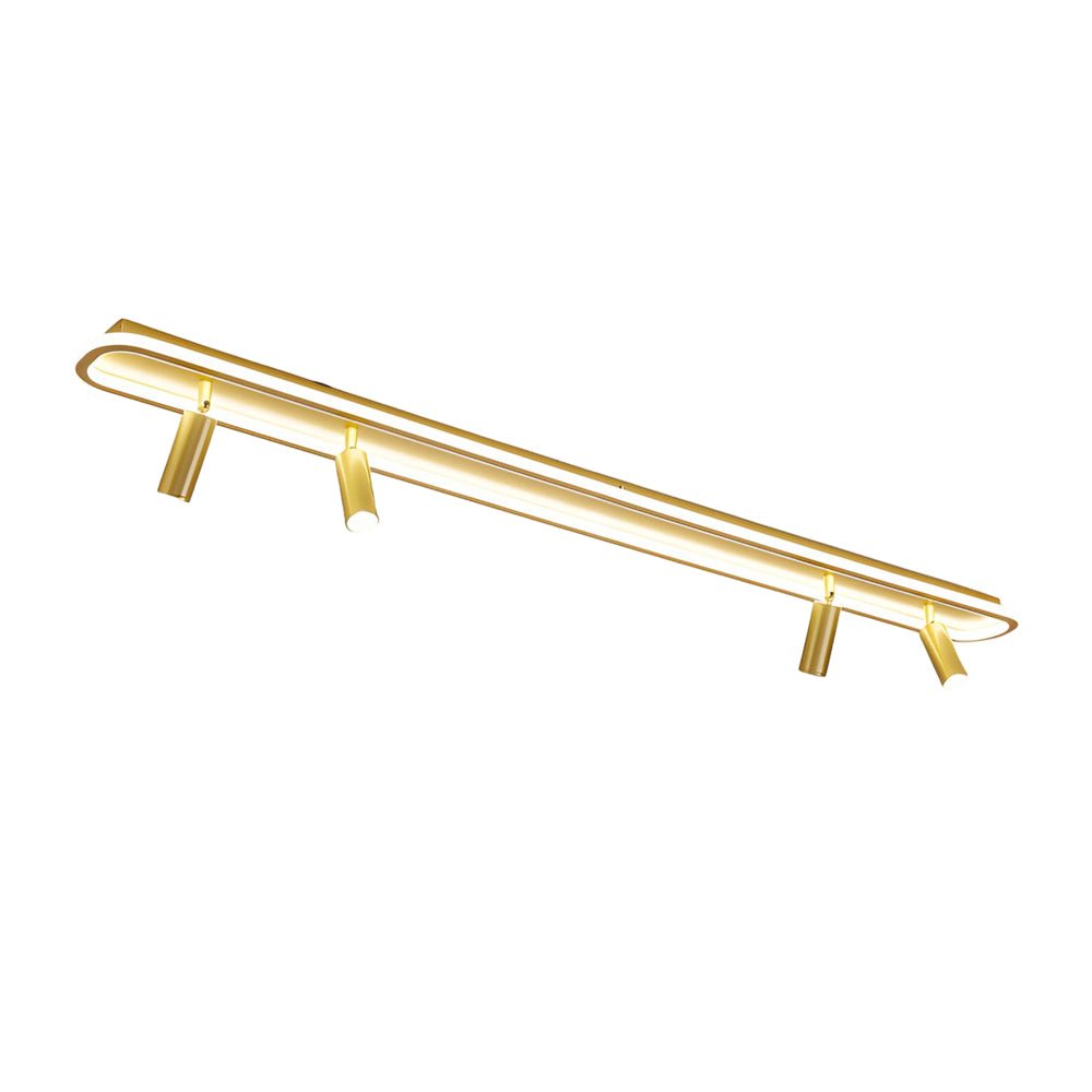Long Rectangular LED 3-Step Dimming Ceiling Light with Spotlight