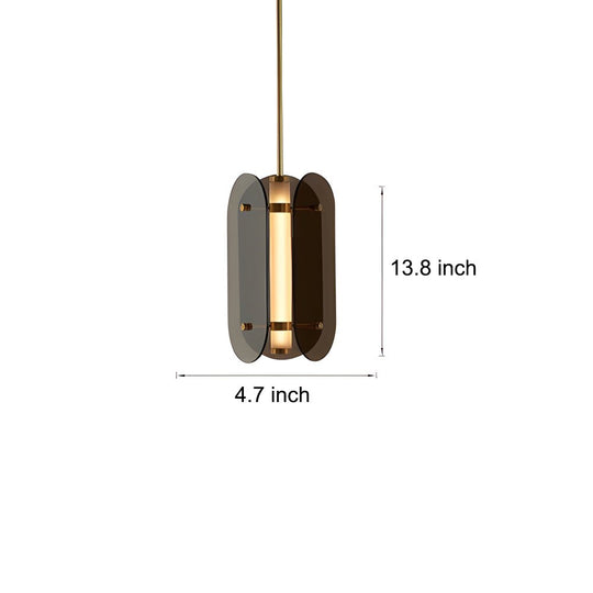 Long Round Glass Creative LED Simple Luxury Nordic Pendant Light