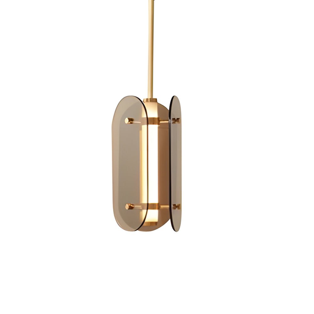 Long Round Glass Creative LED Simple Luxury Nordic Pendant Light
