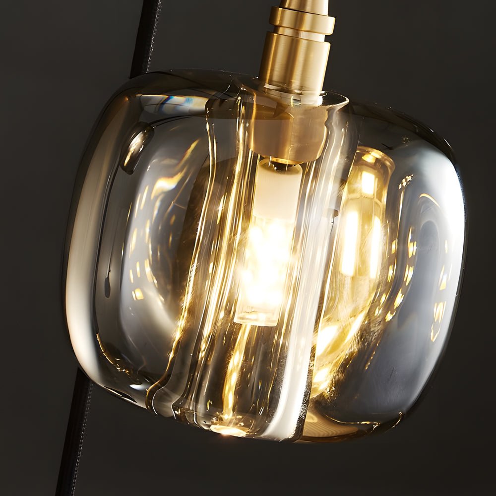 Long Spiral Cubes Crystal LED Dimmable Chandelier for Staircase