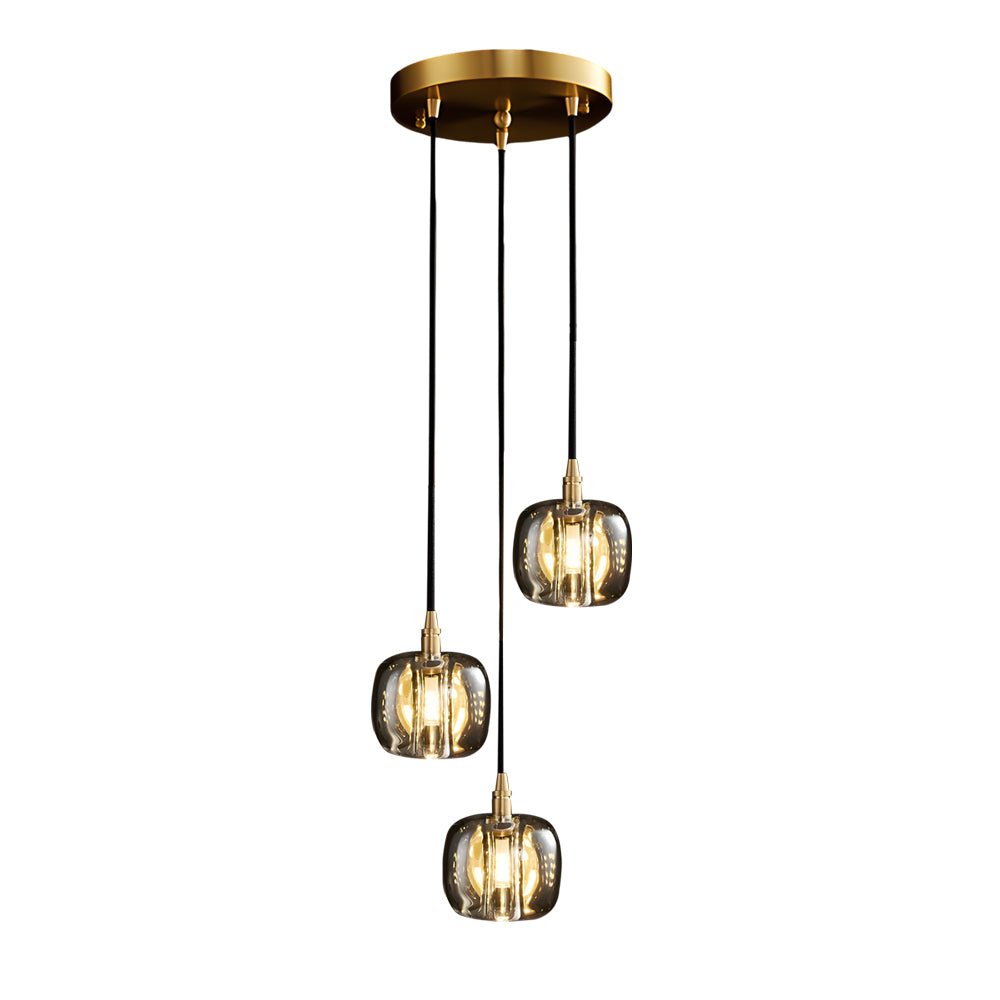 Long Spiral Cubes Crystal LED Dimmable Chandelier for Staircase