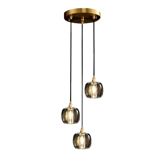 Long Spiral Cubes Crystal LED Dimmable Chandelier for Staircase