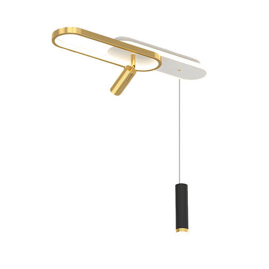 Modern Ceiling Light with Spotlights & Hanging Lamp – LED