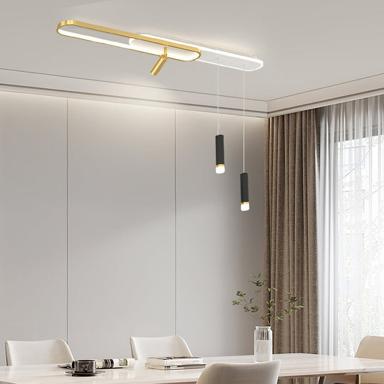 Modern Ceiling Light with Spotlights & Hanging Lamp – LED