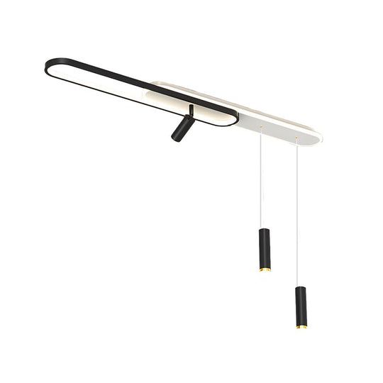 Modern Ceiling Light with Spotlights & Hanging Lamp – LED