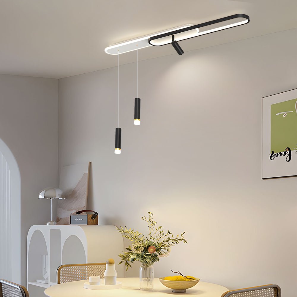 Modern Ceiling Light with Spotlights & Hanging Lamp – LED