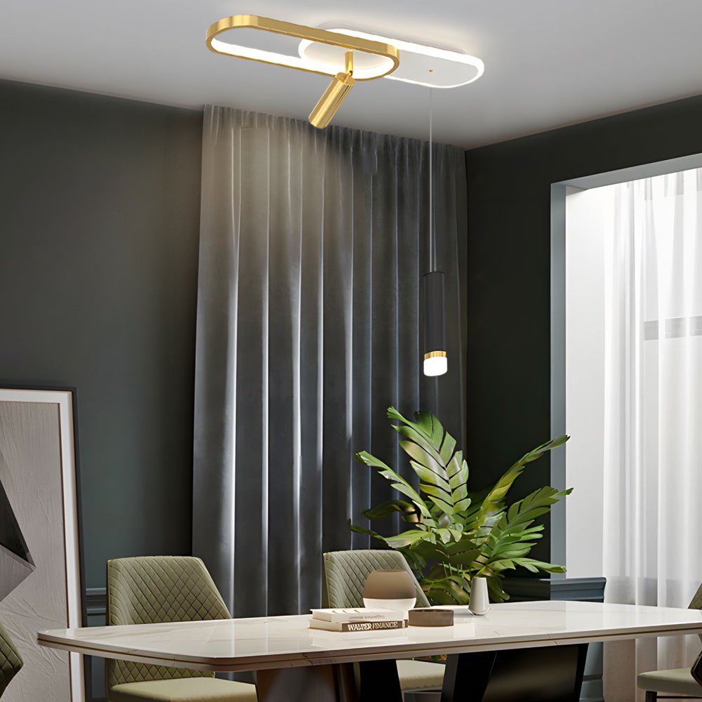 Modern Ceiling Light with Spotlights & Hanging Lamp – LED