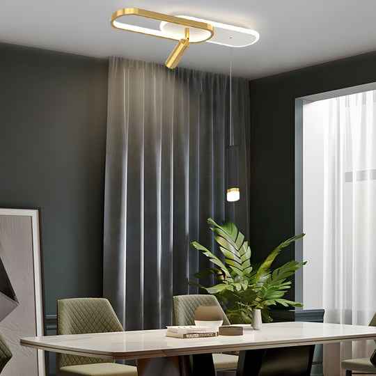 Modern Ceiling Light with Spotlights & Hanging Lamp – LED