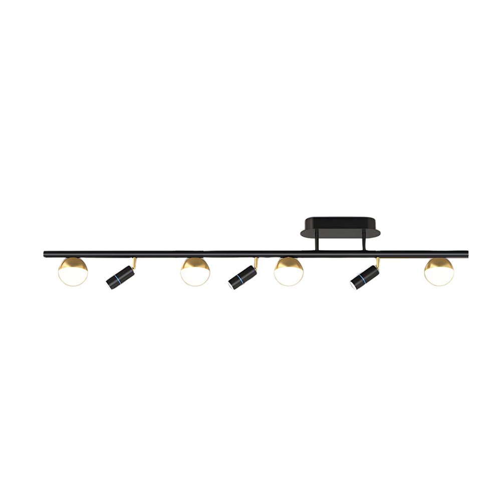 Nordic LED Linear Ceiling Light with 5/7 Spotlights – 3-Step Dimming