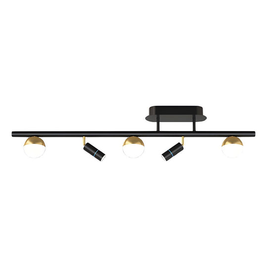 Nordic LED Linear Ceiling Light with 5/7 Spotlights – 3-Step Dimming
