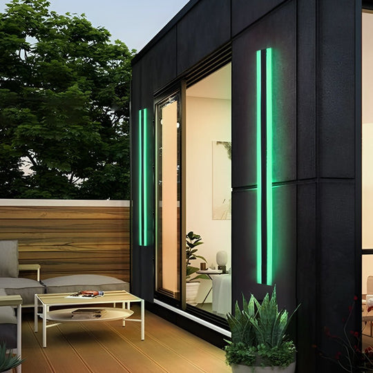 Long Linear Waterproof LED RGB Multi Color Modern Outdoor Sconces