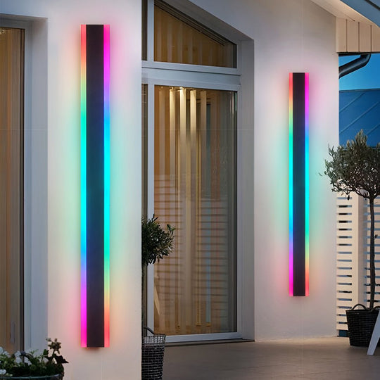 Long Linear Waterproof LED RGB Multi Color Modern Outdoor Sconces