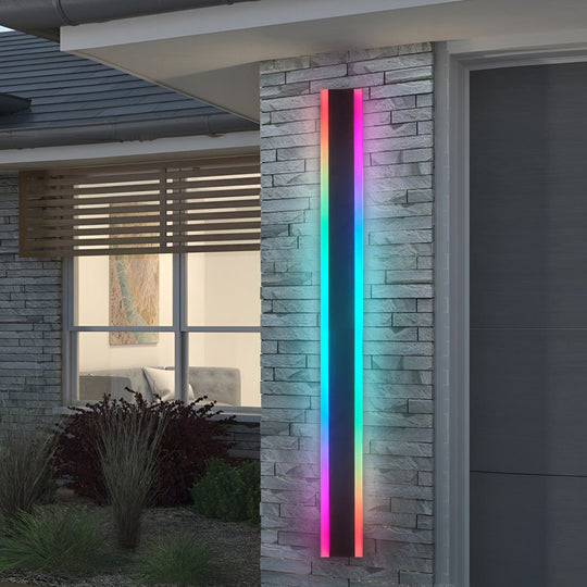 Long Linear Waterproof LED RGB Multi Color Modern Outdoor Sconces