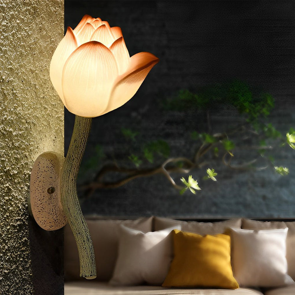 Lotus Flower Decorative Retro Wall Lights Fixture