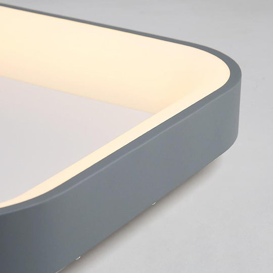 Square Shaped Modern LED Flush Mount Ceiling Light – Bedroom