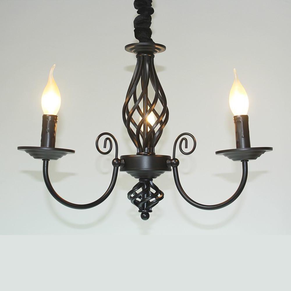 Triple Candles Shape Farmhouse Candelabra Pendant Light LED Oil Rubbed Bronze
