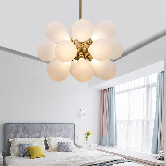 Retro Glass Globe 18-Bulb LED Chandelier