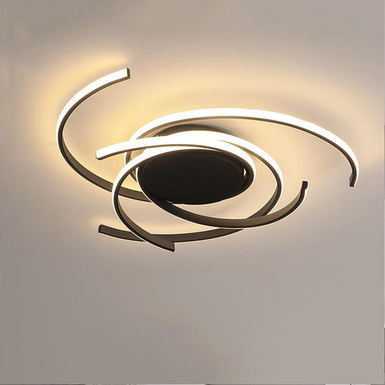 22" Scattered Semicircle Artistic Flush Mount LED Ceiling Light