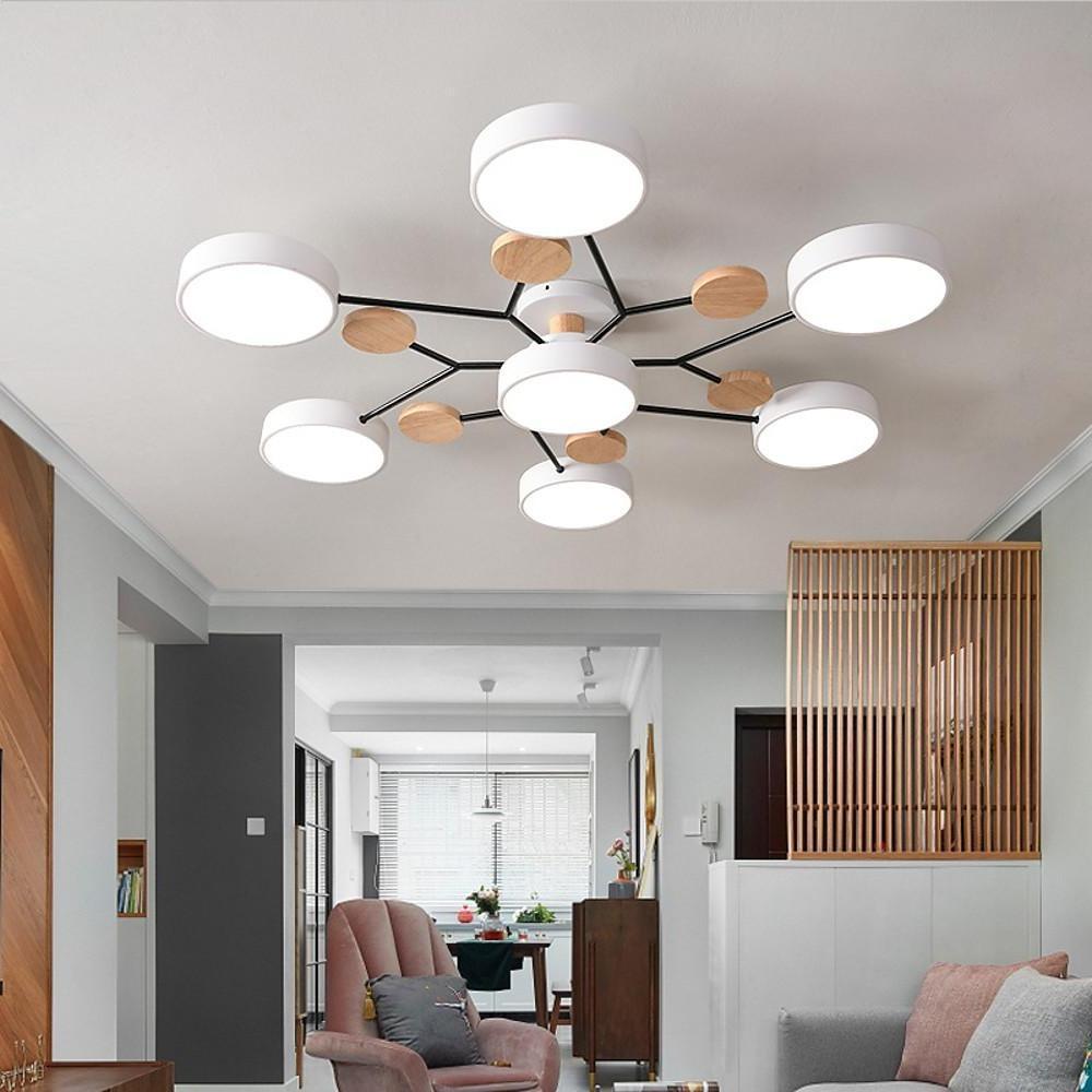 Sputnik – Artistic Metal and Wood Chandelier for Kids Room, Bedroom, and Living Spaces