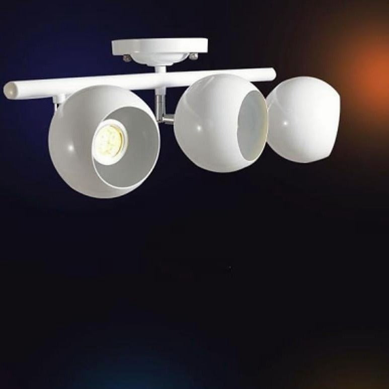 3-Light Bowled Metal Semi-Flush Mount LED Ceiling Light – Modern & Bright