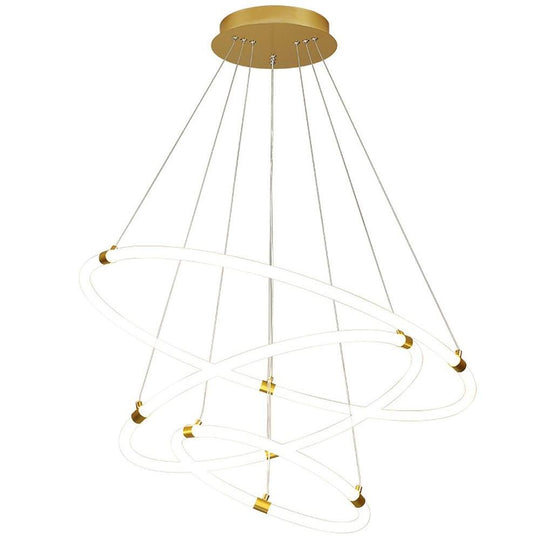 Surround Circle LED Chandelier – 2/3-Light with 4000 K Acrylic Glow