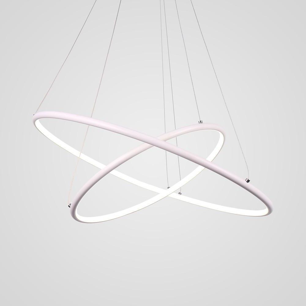 Modern LED 2-Ring Minimalist Geometric Chandelier