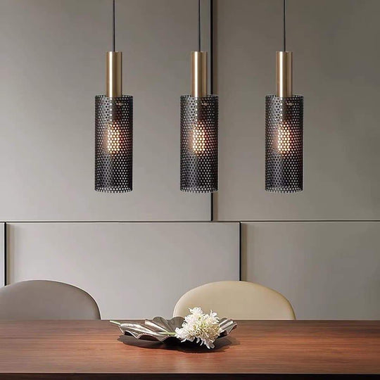 Cylinder Hanging Metal LED Pendant Light