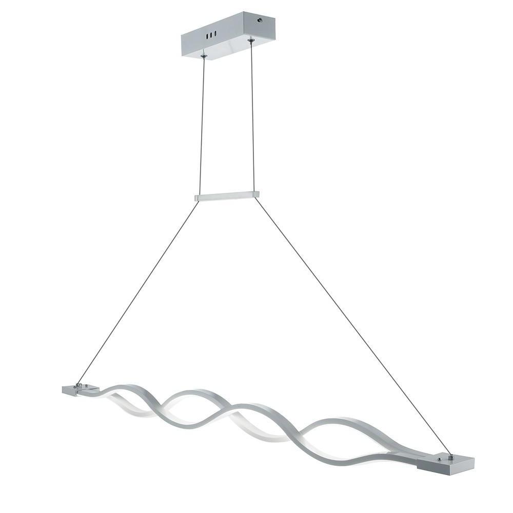 Double Wavy LED Modern Chandelier Dining Room Light Fixture