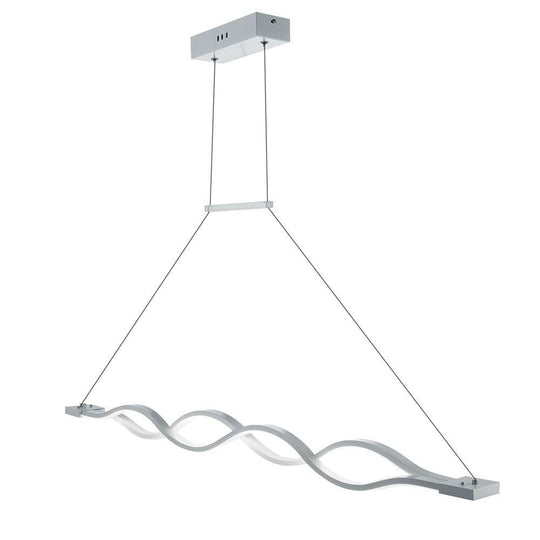 Double Wavy LED Modern Chandelier Dining Room Light Fixture