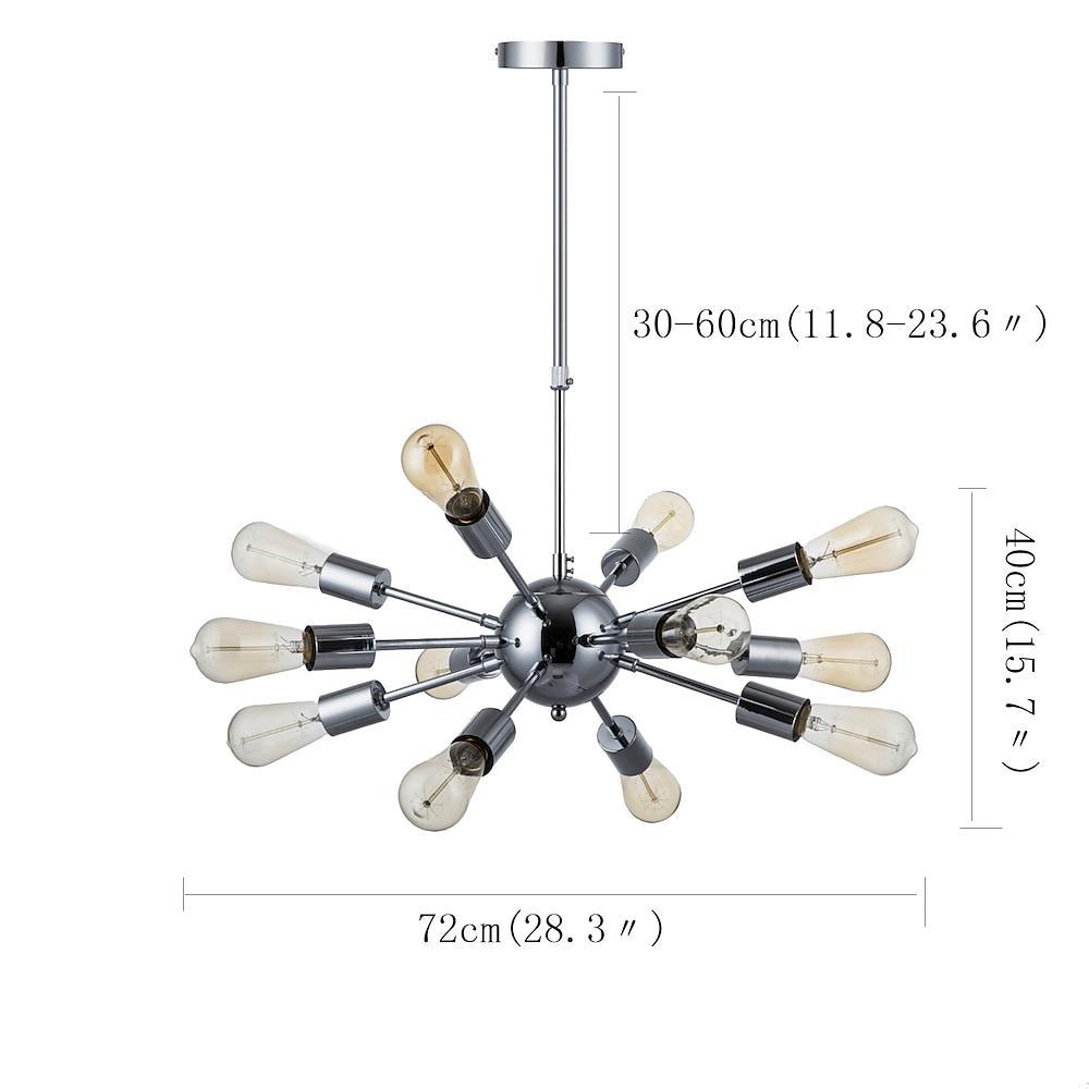 Cluster Sputnik Chandelier – Mid-Century 18-Bulb Design
