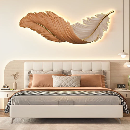 Luxury Creative Feathers USB LED Wall Light with Remote Control