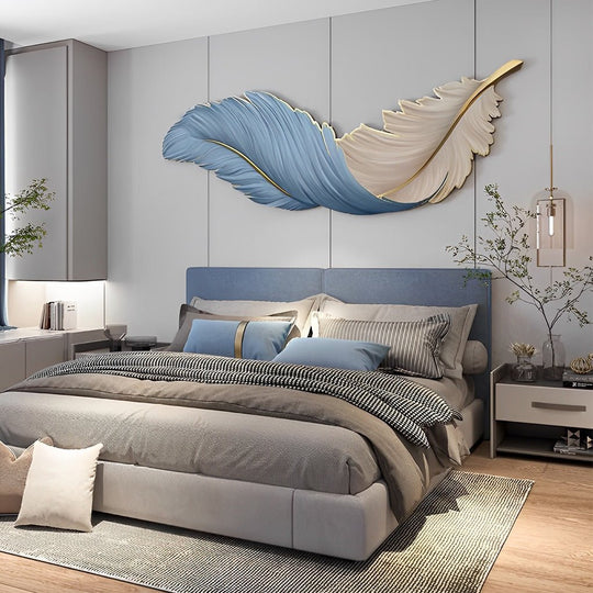 Luxury Creative Feathers USB LED Wall Light with Remote Control