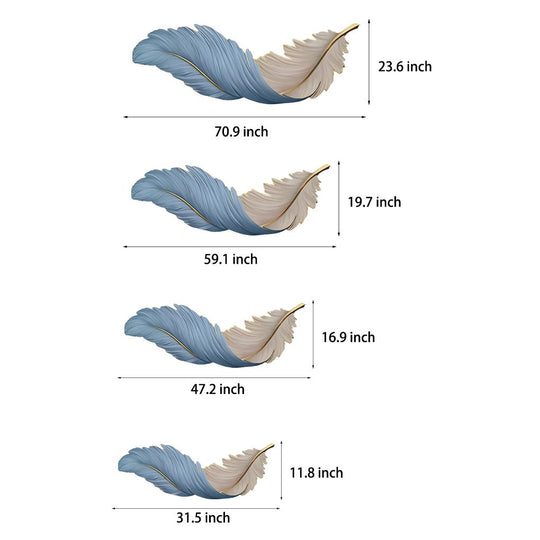 Luxury Creative Feathers USB LED Wall Light with Remote Control