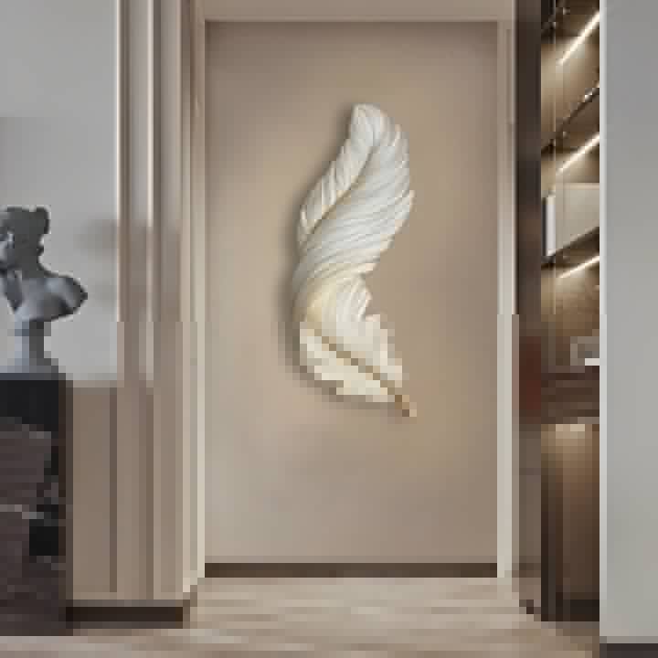 Luxury Creative Feathers USB LED Wall Light with Remote Control