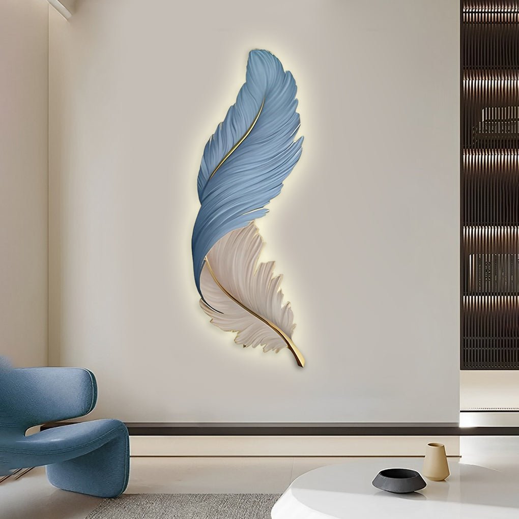 Luxury Creative Feathers USB LED Wall Light with Remote Control