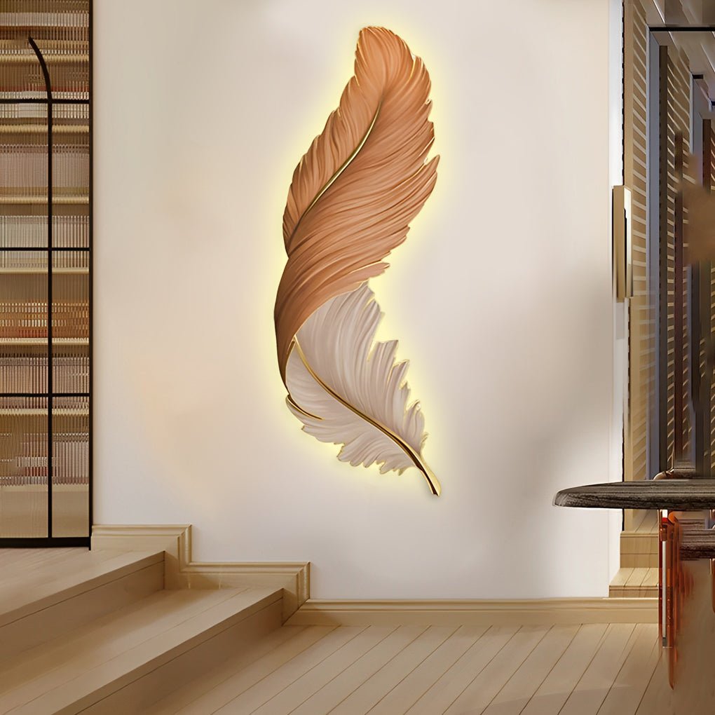 Luxury Creative Feathers USB LED Wall Light with Remote Control