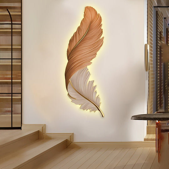 Luxury Creative Feathers USB LED Wall Light with Remote Control
