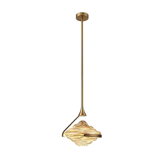 Luxury Creative Glass Ufo Spinning Top LED Modern Bedside Pendant Light