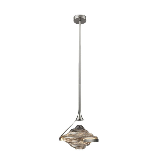 Luxury Creative Glass Ufo Spinning Top LED Modern Bedside Pendant Light