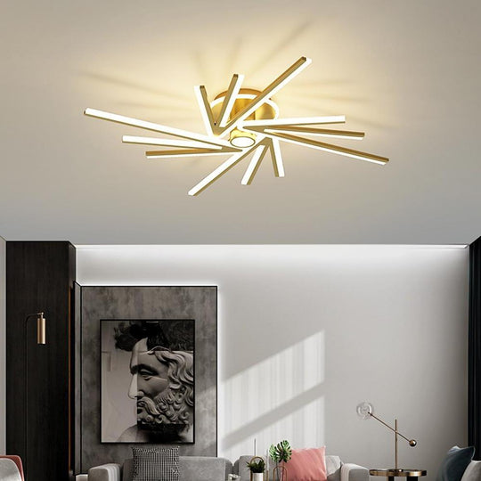 Abstract Tube Flower Shaped LED Nordic Flush Mount Ceiling Light