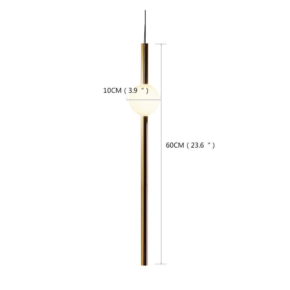 1-Light Metal Glass Minimalist LED Pendant Light