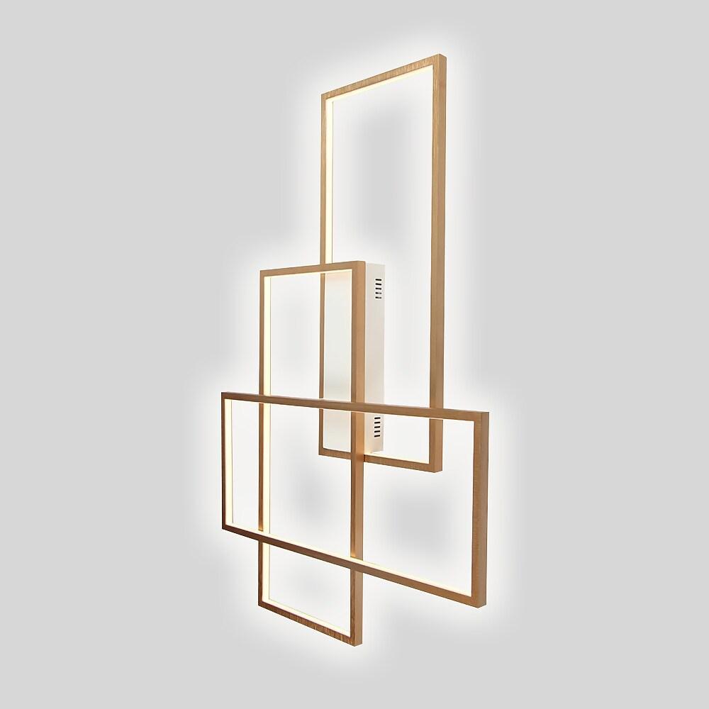 Overlapping Rectangles Aluminum Geometric LED Flush Mount Ceiling Light