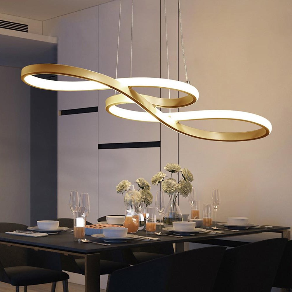 Ribbon LED Pendant Light with Nordic Geometric Linear Design
