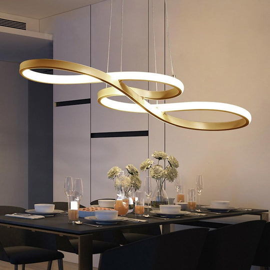 Ribbon LED Pendant Light with Nordic Geometric Linear Design