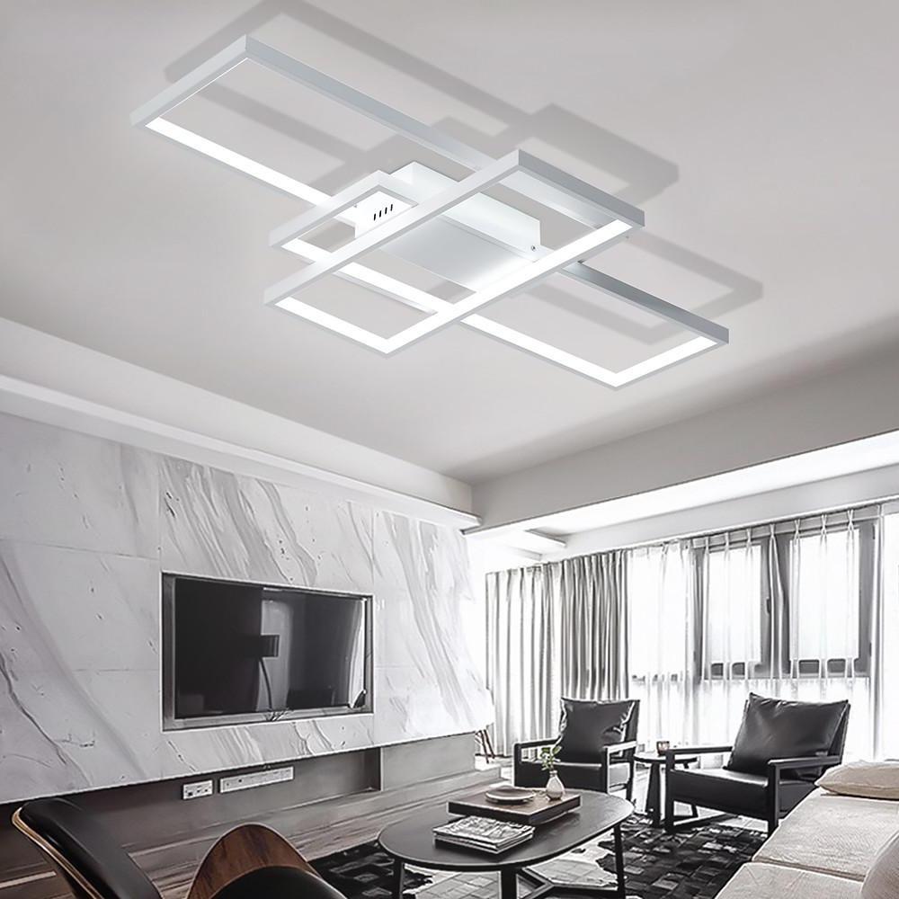 Display of Rectangles Abstract LED Flush Mount Ceiling Light